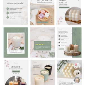 Luz Serena | Kit de plantillas para negocios de velas
