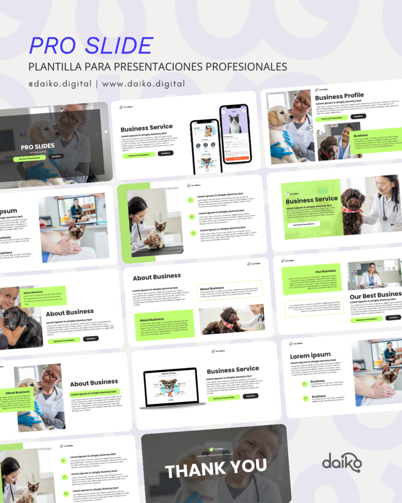 Pro Slide Vet | Plantilla de portafolio para veterinarias